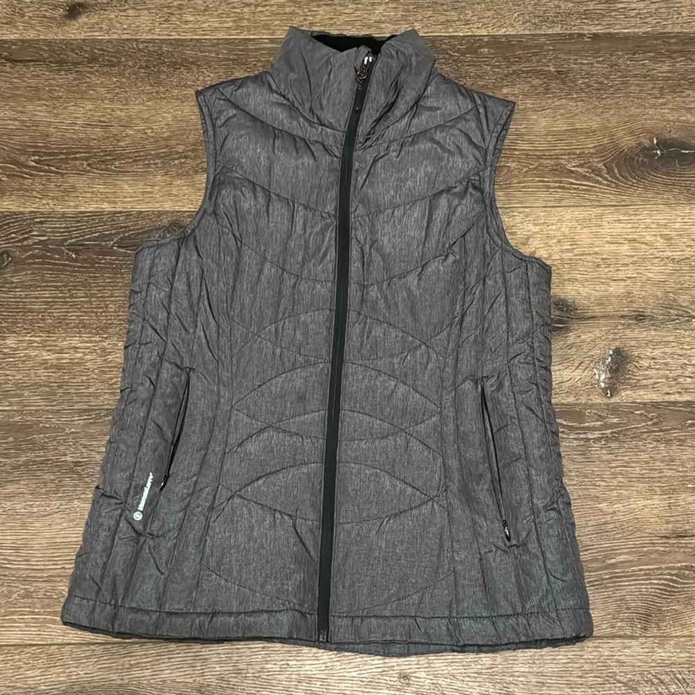 Champion gray puffer vest small‎